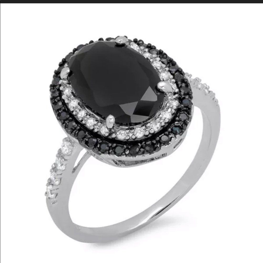 *NEW* 925 Silver Women’s Sapphire Ring - Picture 1 of 4
